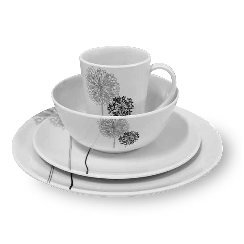 Dandelion Camping Dinner Set 16pcs 100% Melamine – Jayco Canterbury