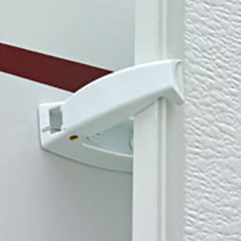 White Baggage Door Catch