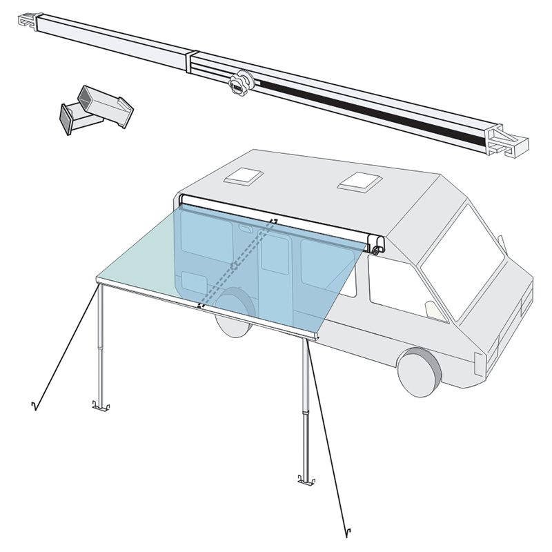 Straight Rafter System Fiamma Straight Centre Rafter – Jayco Canterbury