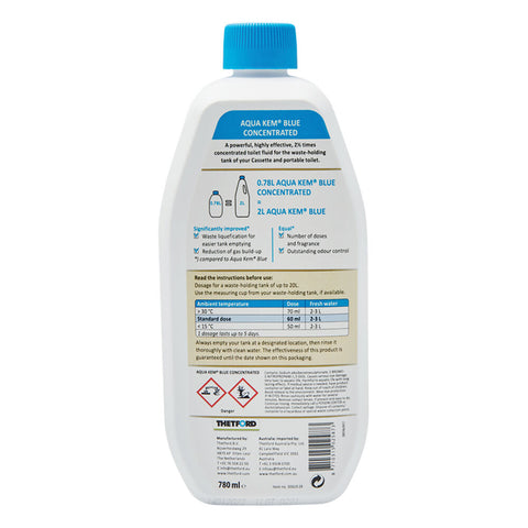 Thetford Aqua Kem Blue Concentrate Toilet Additive 780ml - Clean and  Odor-Free Portable Toilets – Jayco Canterbury