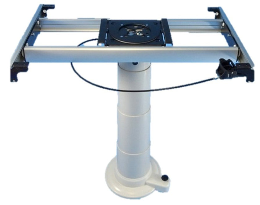 Nuova Mapa Telescopic & Adjustable Table Leg Grey Turntable/Sliding